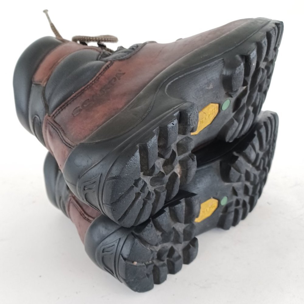 🌄 Vintage Scarpa Italian Made Stiff Leather Hiking Boots Size 39.5 🌄 - Picture 11 of 15